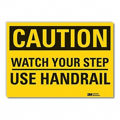 Steps Caution Rflctv Label 7inx10in