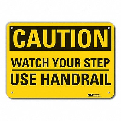 Rflctv Steps Caution Sign 10inx14in Alum