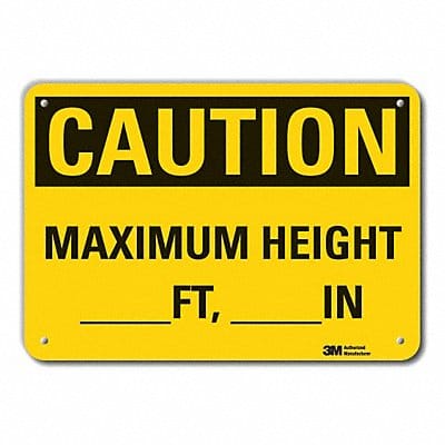 Rflctv Clearance Caut Sign 10x14in Alum