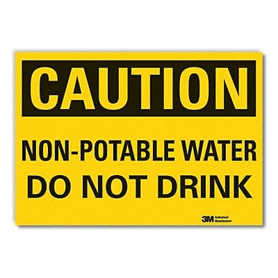 Potable Water Caution Rflctv Label 5x7in