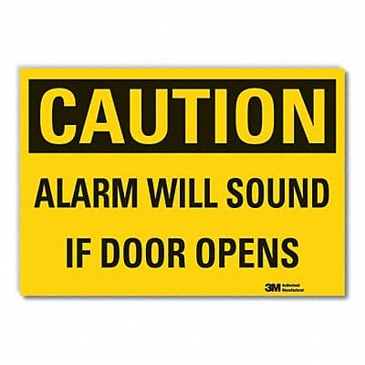 Door Instruction Caution Label 3 1/2x5in