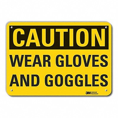 Rflct Eye Hand Caution Sign 7x10in Alum
