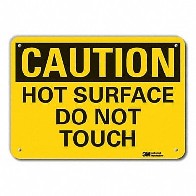 Rflctv Hot Surface Caution Sign 10x14in