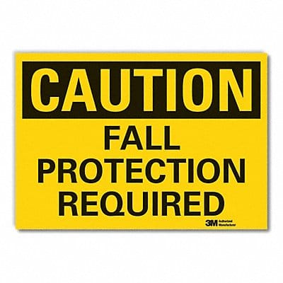 Fall Caution Rflct Label 7 in x 10 in