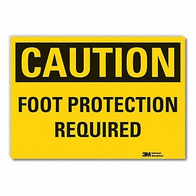 Foot Caution Rflct Label 10inx14in
