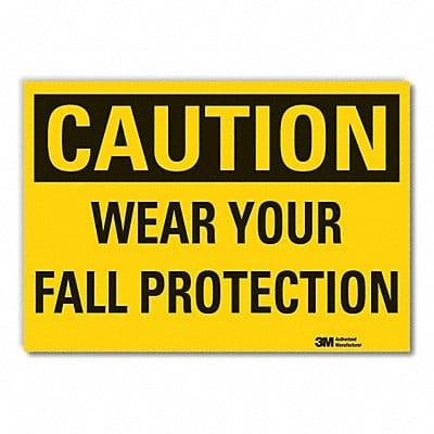 Fall Caution Rflctv Label 5inx7in