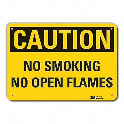 Rflct No Smoking Caution Sign 10x14in Rflct No Smoking Caution Sign 10x14in