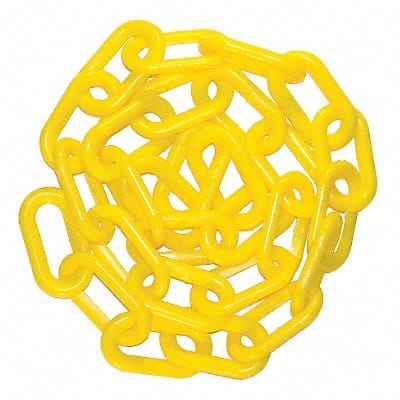 Plastic Chain 50 ft L Yellow
