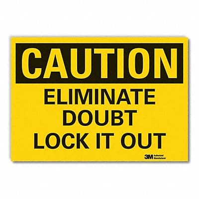 Lockout Tagout Caut Rflct Lbl 10x14in