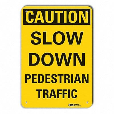 Caution Sign 7 in x 10 in Aluminum