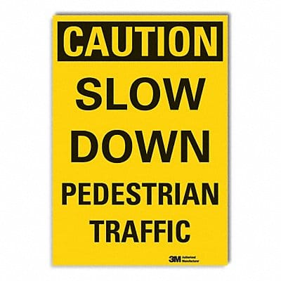 Pedestrian Trfc Caut Rflct Lbl 5x7in