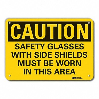 Rflct Eye Caution Sign 10x14in Alum