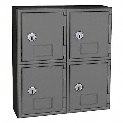 Locker 2x2Lckrs Gry/Blk 13.5 x12 x4
