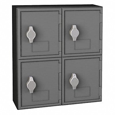 Locker 2x2Lckrs Gry/Blk 13.5 x12 x4