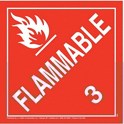 DOT Container Placard 10-3/4 Label W