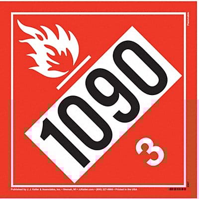 DOT Container Placard 10-3/4 Label W