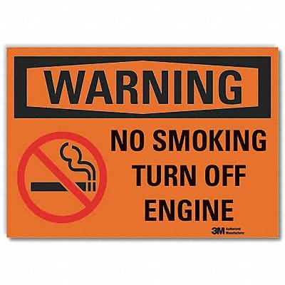 No Smoking Warning Rflct Lbl 10inx14in