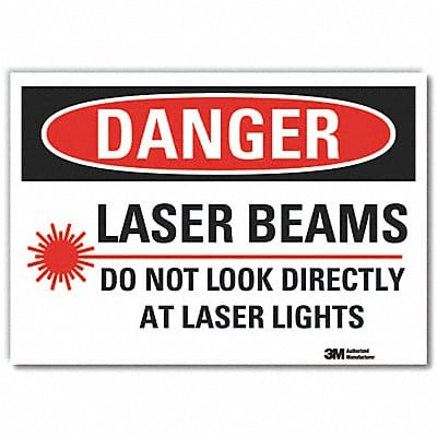 Laser Area Danger Rflctv Label 7inx10in