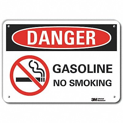 Rflct Gasoline Danger Sign 7x10in Alum
