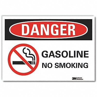 Gasoline Danger Rflctv Label 10inx14in