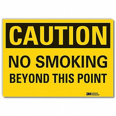 No Smoking Caution Rflct Lbl 7inx10in