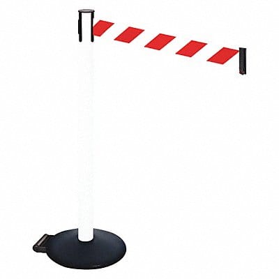 Barrier Post Red/White Belt w/Wheels