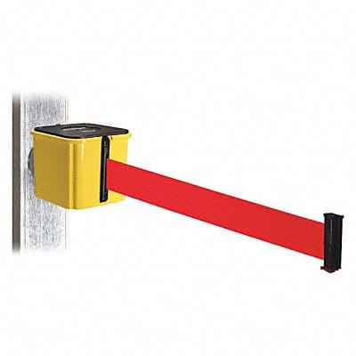Belt Barrier Ylw Magnet Red Belt 25ft. L