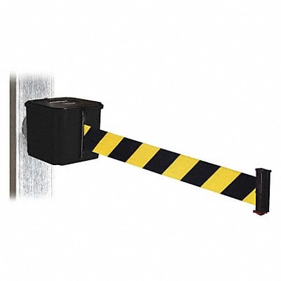 Belt Barrier Blk 4inH Blk/Yl Belt 30ft.L