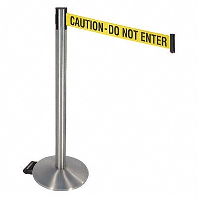 Barrier Post w/Wheels Yellow/Black Text