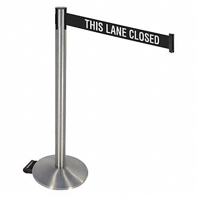 Barrier Post Black/White Belt w/Wheels