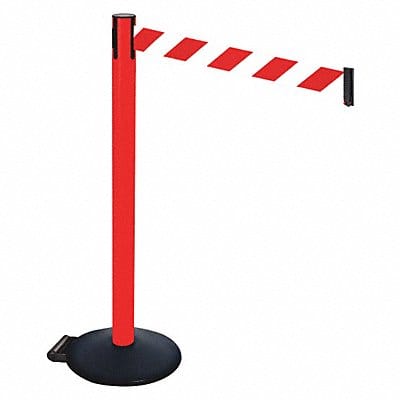 Barrier Post Red/White Belt w/Wheels