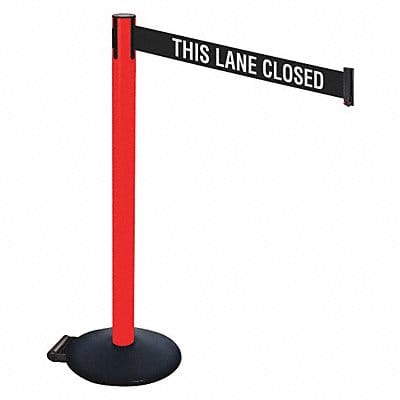 Barrier Post Black/White Belt w/Wheels