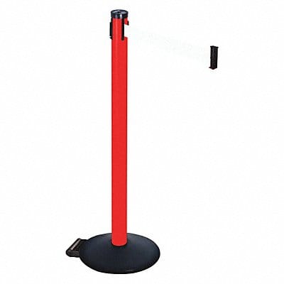 Barrier Post PVC Post Black White Belt
