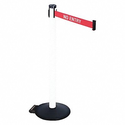 Barrier Post 40in. H 2in Belt W No Entry