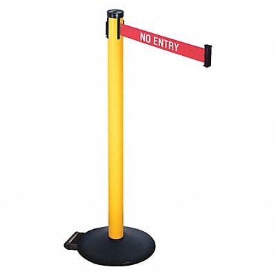 Barrier Post 40in. H 2in Belt W No Entry Barrier Post 40in. H 2in Belt W No Entry