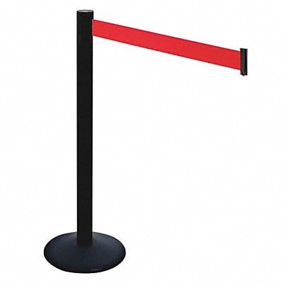 Barrier Post PVC Post Red Belt w/Base