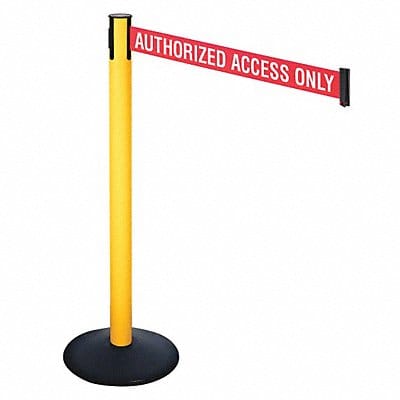 Barrier Post Red/White Belt Text 40in. H