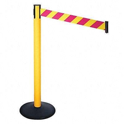 Barrier Post Magenta/Ylw Belt 40 in H