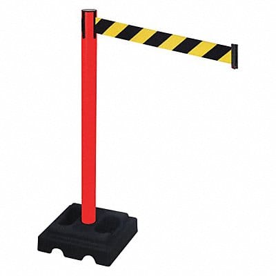Barrier Post Black 10 ft Belt L Square