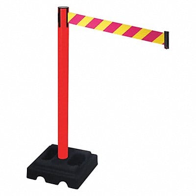 Barrier Post Blk Magenta/Ylw Belt