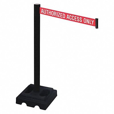 Barrier Post Red/White Belt Text Square