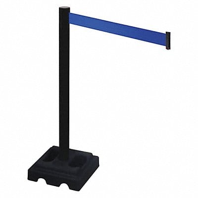 Barrier Post Blk Blue Belt 10 ft Belt L