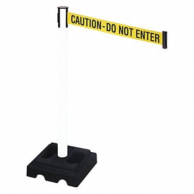 Barrier Post Black Ylw/Black Text Square