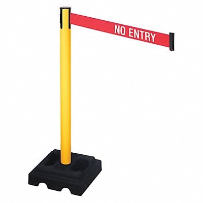 Barrier Post Red/White Belt Text Square