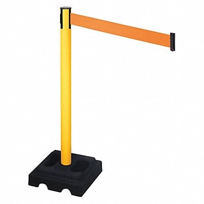 Barrier Post Blk Orange Belt 10ft Belt L