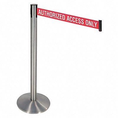 Barrier Post SS Red/White Text Belt Barrier Post SS Red/White Text Belt