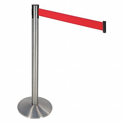 Barrier Post Red Belt 3in. Belt W w/Base