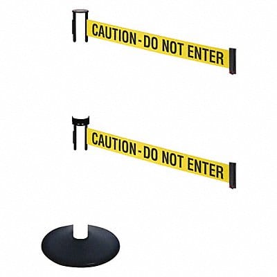 Barrier Post Black Yellow/Black Text Barrier Post Black Yellow/Black Text