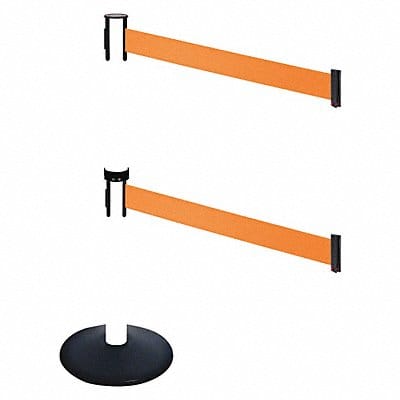 Barrier Post 40 in H Orange Belt w/Base