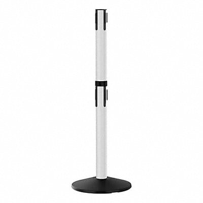 Belt Barrier Rcvr. Post White Cast Iron Belt Barrier Rcvr. Post White Cast Iron